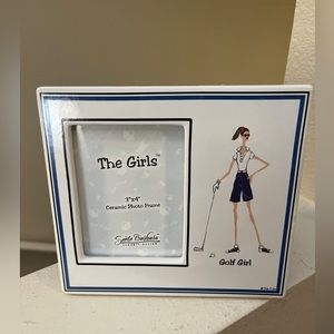🐠Golf Girl The Girls 3X4 Ceramic Picture Frame. Santa Barbara. New.